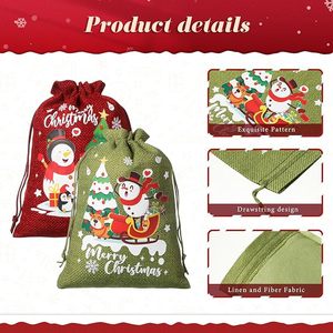 Sacchi <span class=keywords><strong>di</strong></span> Babbo <span class=keywords><strong>Natale</strong></span> borsa regalo con stringhe riutilizzabili <span class=keywords><strong>sacco</strong></span> <span class=keywords><strong>di</strong></span> Babbo <span class=keywords><strong>Natale</strong></span> per i regali per la decorazione dell'<span class=keywords><strong>albero</strong></span> - Product Image 3