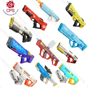2024 Hot Selling Electric Water Gun With LED Lights Super Powerful Water Squirt Gun for Kids Automatic Soaker Water Gun