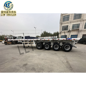 3 ejes 60 toneladas 20 pies 40 pies 45 pies 50 pies 53 pies contenedor a granel <span class=keywords><strong>Carg</strong></span> chasis plataforma remolque de cama plana semirremolque para la venta - Product Image 5