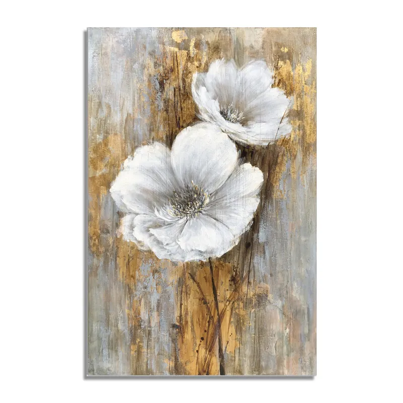 Wholesale Flower Oil Painting Hand Painted Floral Canvas Wall Art For Home Decor