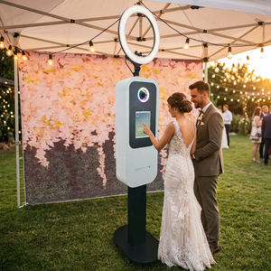 Machine de photomaton numérique pour partage instantané sur les réseaux sociaux, compatible iPad et appareil <span class=keywords><strong>photo</strong></span> reflex numérique, pour mariages et fêtes d'anniversaire - Product Image 1
