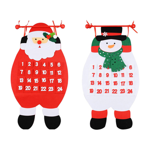 <span class=keywords><strong>Calendrier</strong></span> de l'<span class=keywords><strong>Avent</strong></span> en feutre de Noël à suspendre au mur, avec poches détachables pour ornements, idéal pour l'éducation créative des enfants et comme cadeau de fêtes - Product Image 6