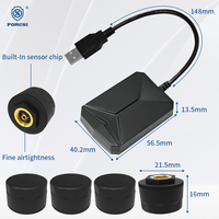 Système de surveillance de la pression des pneus numérique USB Plug and Play pour Android avec affichage, alarme, radio et 4 capteurs externes