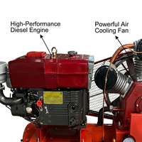 Compresseur d'air diesel haute capacité 3m3/min W3.0/5 |   Compresseur à piston portable de 200 L avec moteur diesel S1115