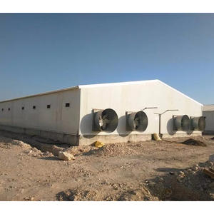 Abri d'élevage extérieur moderne 6x9m, structure en acier, toit en tôle galvanisée, ferme, bétail, moutons, chevaux, poulailler - Product Image 3