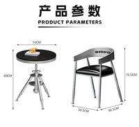 Ensemble de table et de chaises de style industriel en métal pour restaurant, bar, café