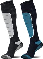 Chaussettes en laine unisexes de sport à compression avec soutien de la voûte plantaire, chaussettes hautes avec logo personnalisé, chaussettes de sport chaudes indispensables pour le temps froid