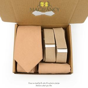 Box Verpackung Männer Kinder Salbei Grün Rosa Elastische Hosenträger Solid BowTie Square Schal Krawatte Set Party Hochzeiten Daily Wear Zubehör - Product Image 3