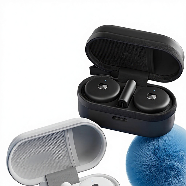 For Two-in-One New Lapel Wireless Microphone Button-Type Omnidirectional 20Hz-20kHz Noise-Reducing Recording Microphone