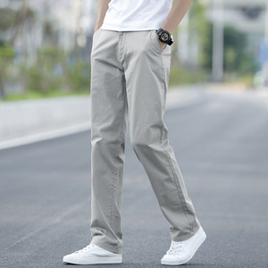 Summer High Quality Casual Thin <span class=keywords><strong>Slim</strong></span> <span class=keywords><strong>Chino</strong></span> Pants Mens Wholesale Men Business Trousers - Product Image 2