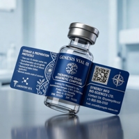 Autocollants inviolables pour flacons, exportation mondiale, compatibles avec les flacons de laboratoire en verre de 3 ml, scellés d'emballage auto-adhésifs texturés mats personnalisés