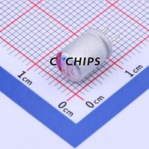 ตัวเก็บประจุแบบแข็ง ULR107M1VE08CB ชนิด Through Hole (THT), ขนาด D6.3xL8 มม. 100uF 20% 35V 2.5 มม. - Product Image 1