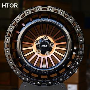 HTOR pelek Beadlock hitam Matte, pelek mobil Offroad 17 18 20 inci 5x130 6x139.7 - Product Image 1