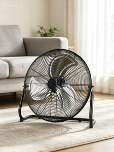 Ventilateur électrique haute vitesse à 3 vitesses, refroidissement par air, commande mécanique, efficacité énergétique, faible bruit, métal, usage domestique et hôtelier - Product Image 3