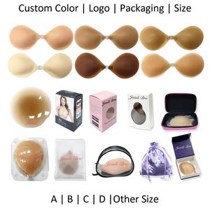 도매 스트랩리스 백리스 스킨 컬러 앞 버클 클리비지 심리스 접착식 인비저블 실리콘 브라 제조업체 - Product Image 6