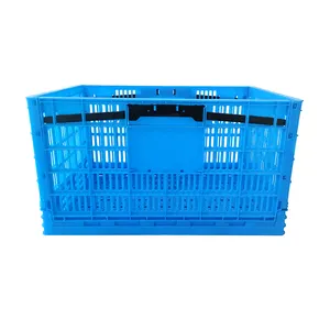 Factory Wholesale Plastic Box Foldable Solid Box Plastic Vegetable Packing Plastic Vented Crates Stackable Fruit Crates