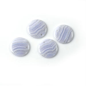 उच्च गुणवत्ता वाले गोल चिकनी नीले एगेट जेस्टोन अनुकूलन योग्य ब्लू पैटर्न में अनुकूलन योग्य - Product Image 5