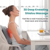 Coussin de massage électrique Shiatsu 3D à pétrissage profond, conception ergonomique pour la relaxation musculaire de la taille, la récupération et les soins quotidiens