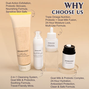 Ensemble <span class=keywords><strong>de</strong></span> soins <span class=keywords><strong>de</strong></span> la peau anti-âge <span class=keywords><strong>gommage</strong></span> tonique et hydratant à l'huile pour le <span class=keywords><strong>visage</strong></span> personnalisé ensemble <span class=keywords><strong>de</strong></span> soins <span class=keywords><strong>de</strong></span> la peau au <span class=keywords><strong>lait</strong></span> <span class=keywords><strong>de</strong></span> chèvre éclaircissant anti-rides - Product Image 2