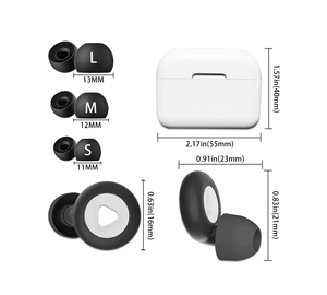 Bouchons d'oreilles lavables anti-bruit, bouchons d'oreilles en silicone réutilisables pour le sommeil, la concentration, les voyages, les concerts, le travail, embouts d'oreilles en S/M/L - Rose - Product Image 4