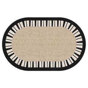 Alfombra de baño ovalada Jiang Yucheng, alfombra de baño absorbente de secado rápido antideslizante a rayas para uso en el baño del hogar - Product Image 3