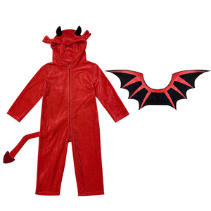 Costume di Halloween e Natale per Bambini, Travestimento da Piccolo Demone o Pipistrello, Abito da Vampiro per Spettacoli - Product Image 2