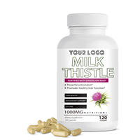 Complément Herbal Antioxydant Puissant : Capsules de Chardon-Marie pour Améliorer l'Immunité, Silymarine, Racine de Pissenlit, 120 Capsules/Paquet