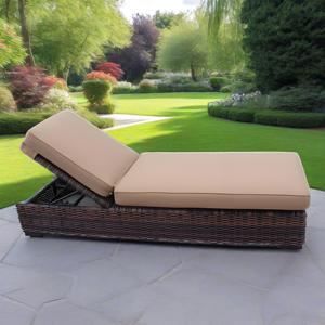 Muebles de Exterior de Diseño Moderno Personalizados, Tumbonas Ajustables con Marco de Aluminio, Sillas de <span class=keywords><strong>Playa</strong></span> de Ratán, Tumbona para Piscina - Product Image 1