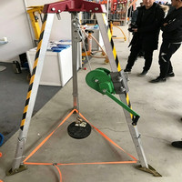 Treuil manuel 1200lbs 2600lbs portable à cliquet à engrenage sans fin avec câble métallique et cadre métallique pour entrepôt