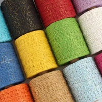 Benang Emas COOMAMUU 280M Linen/Rami Ramah Lingkungan, Pewarnaan Mewah, Rajutan Tangan, Topi Jerami Musim Panas, Tas Tangan, Bantal, Benang Hias