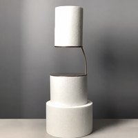 Support à gâteau rond élégant en métal doré pour table de desserts, présentoir à gâteaux à étages pour décorations de mariage