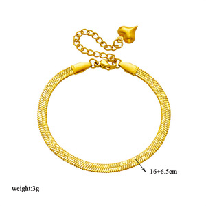 Azınlık moda basit tasarım titanyum çelik altın kaplama dokuma baskılı yılan zincir yaka bilezik <span class=keywords><strong>Metal</strong></span> takı - Product Image 5