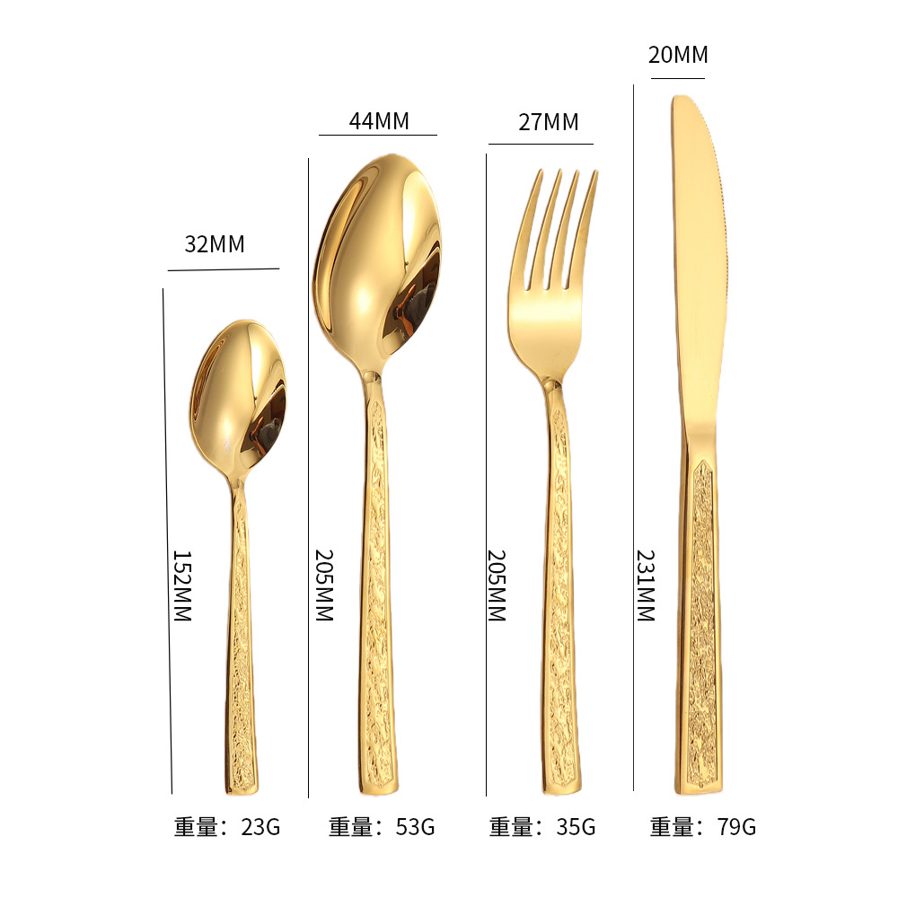 Juego de cuatro piezas (oro)
