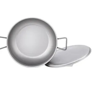 Olla <span class=keywords><strong>de</strong></span> Cocina Ligera <span class=keywords><strong>de</strong></span> <span class=keywords><strong>Titanio</strong></span> para Exteriores con Tapa, para Hervir Agua, Utensilios <span class=keywords><strong>de</strong></span> Cocina para Camping, Duradera y Portátil, con Logotipo Personalizado Gratuito - Product Image 2