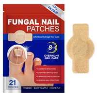 21 Patchs Hydrogel Anti-Fongiques Hypoallergéniques pour le Traitement des Ongles, Autocollants Correcteurs pour Soins des Ongles, Réparation des Ongles d'Onychomycose ISO/CE