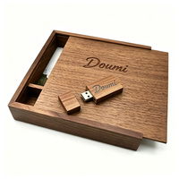 Kotak Album Foto Kayu dengan Logo Kustom Terukir USB Flash Drive 2.0 3.0 8GB 16GB 32GB 64GB 128GB Hadiah Pernikahan untuk Foto 4x6
