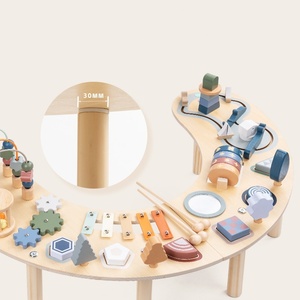 Mesa de Juego Sensorial de Madera Multifuncional Montessori en Oferta, con Xilófono y Juguetes de Actividades para Niños y Bebés - Product Image 3