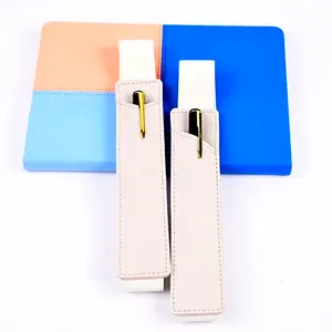 हॉट बिक्री लोकप्रिय pu चमड़े के पेन केस मिनी पोर्टेबल पेन धारक नोटबुक कवर के लिए