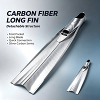 Palmes de plongée en fibre de carbone 3K haute rigidité, lame longue 100 cm, compétitives pour la pêche sous-marine, poche de pied intégrale en TPR, vente en gros personnalisée