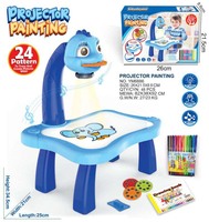 Tableau de Dessin Projecteur Éducatif pour Enfants, Table à Dessiner, Tableau d'Écriture Effaçable, Jouet Électrique pour l'Éveil et l'Éducation Précoce
