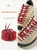 Nouveaux lacets d'alpinisme Double lacets de chaussures de sport tissés transversaux sphériques antidérapants et durables en plein air lacet robuste