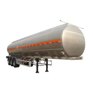2024 Hete Verkoop Sinotruk Aluminium 43cbm 45000l 3 Assen Ruwe Olie Transport Tanker Aanhangwagen Te Koop