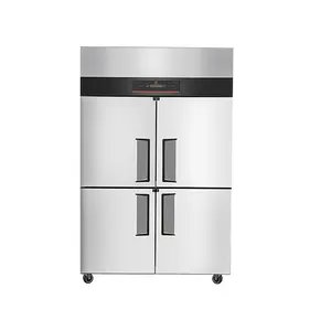 Freezer komersial seri Q 2/4/6 pintu 850L kulkas tegak langsung pendingin tunggal suhu penyimpanan dingin