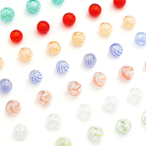 Cuentas de vidrio huecas Memory de 14 mm de diámetro con orificio de 2 mm, cuentas dispersas para accesorios de fabricación de joyería DIY - Product Image 1