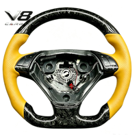 Volant sport personnalisé en fibre de carbone véritable V8carbon pour Bravo Doblo Fiorino Punto Linea Qubo 199 198, pièces automobiles, modification, course
