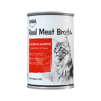 Aliments humides pour chats en conserve, poulet et saumon, best-sellers, friandises, aliments pour animaux de compagnie, fabricant MEAT&SOUP, 400g, échantillon gratuit