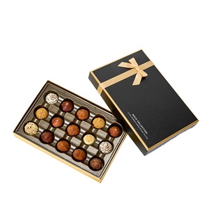 Custom Chocolate Gift Box Packaging with Logo Food Grade Wrapping Christmas Ribbon Ribbon Gifting Boxes Paper Cardboard Style