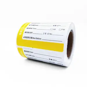 定制印刷胶粘剂防水每周食品包装贴纸标签卷