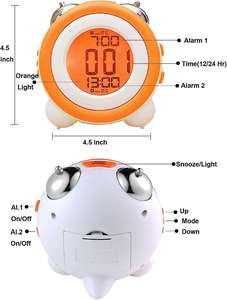 Venta al por mayor doble extra fuerte vibrador LED Sleep Trainer Wake Up Electronic Digital dormitorio reloj despertador inteligente con calendario - Product Image 3