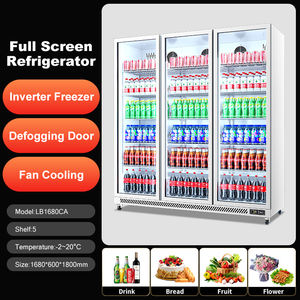 Refrigerador de Exhibición de Pasteles de 3 Puertas y 950L, Ahorrador de Energía, con Pantalla HD Completa, para Supermercados y Tiendas de Conveniencia, para Bebidas y <span class=keywords><strong>Vino</strong></span> - Product Image 2